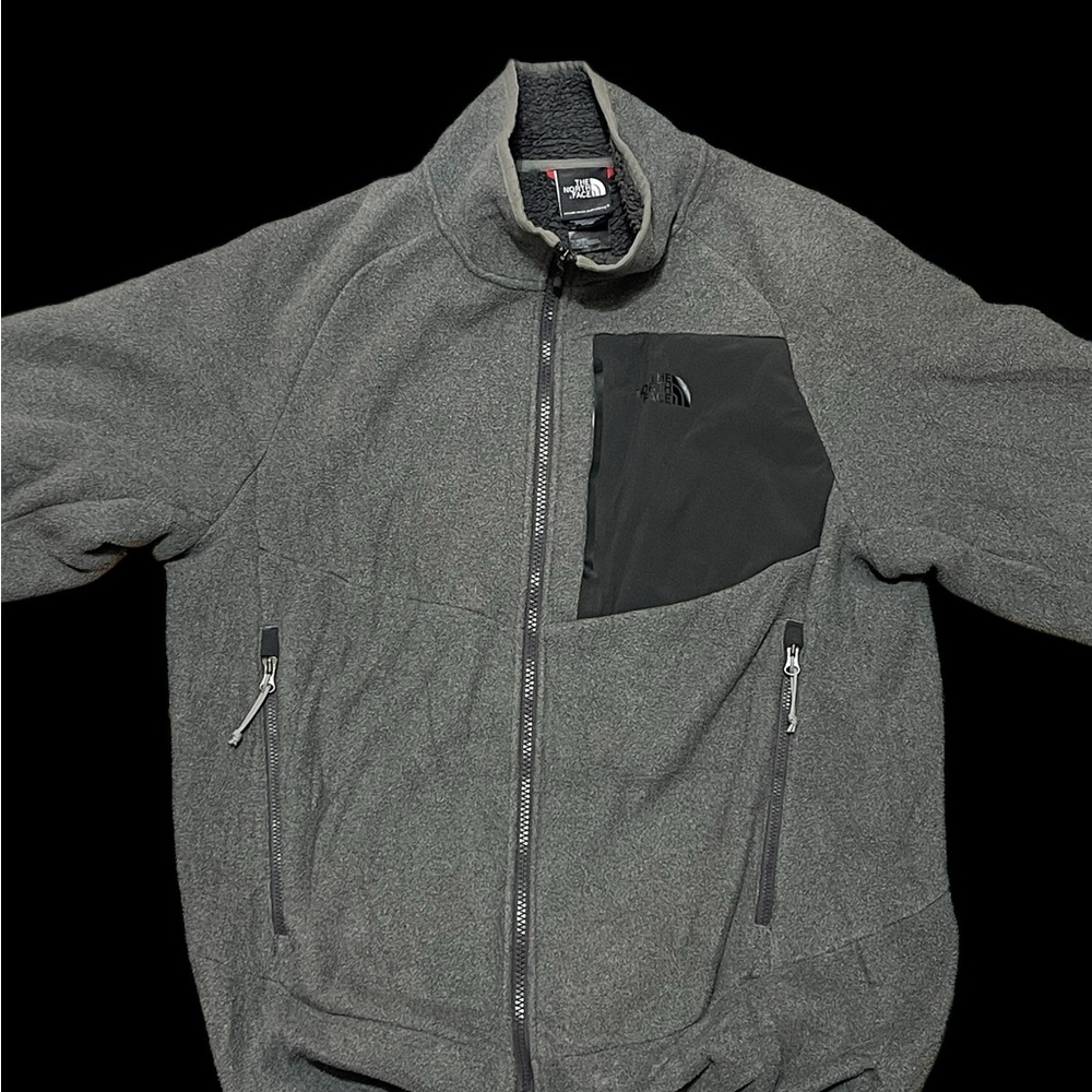 The North Face Gray Performance Jacket with Stand-Up Collar